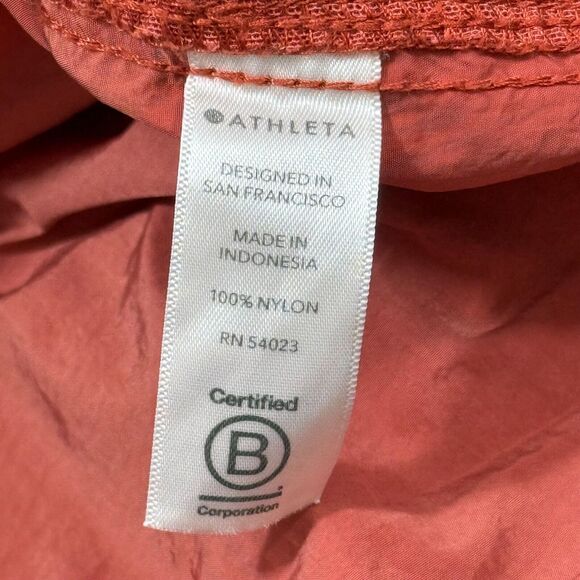 ATHLETA Expedition Short 4 Etruscan Red Windbreaker Drawstring Hiking EUC B16 - Picture 6 of 6